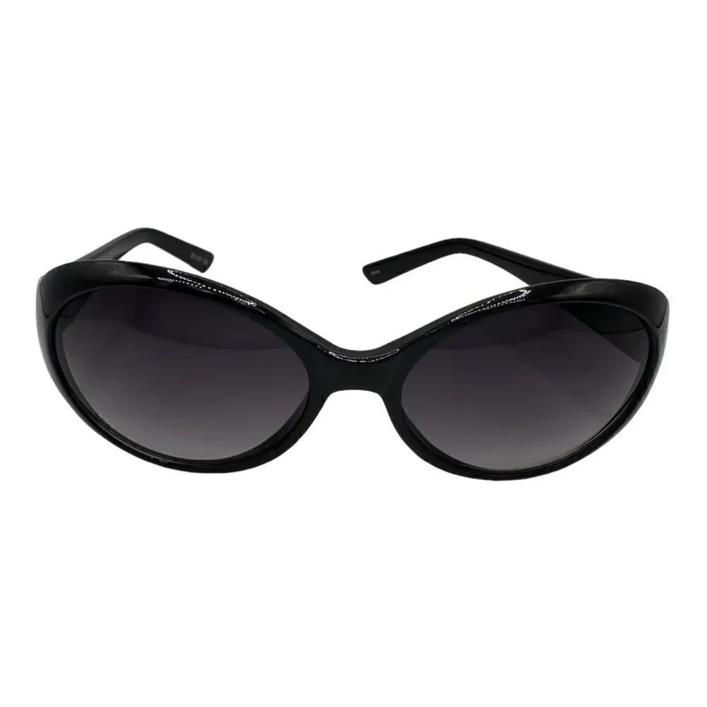 Liz Claiborne black plastic frame oval sunglasses 81141